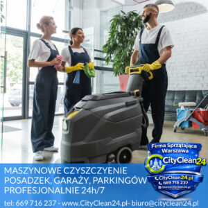 Maszynowe mycie i czyszczenie posadzek